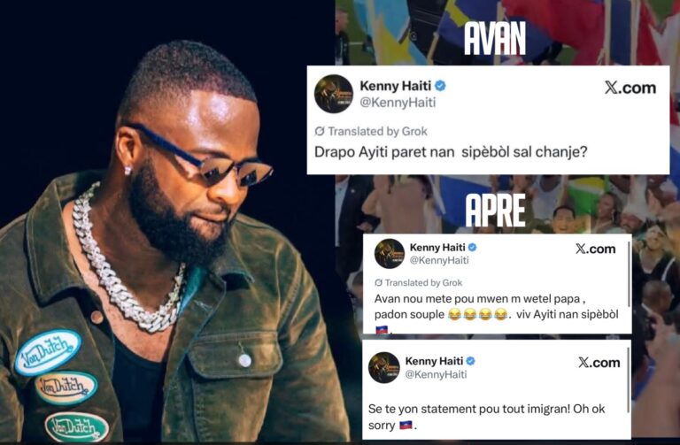 “Drapo Ayiti parèt nan Sipèbòl… sal chanje ?” : Aprè anpil kritik, Kenny oblije efase kòmantè sa a